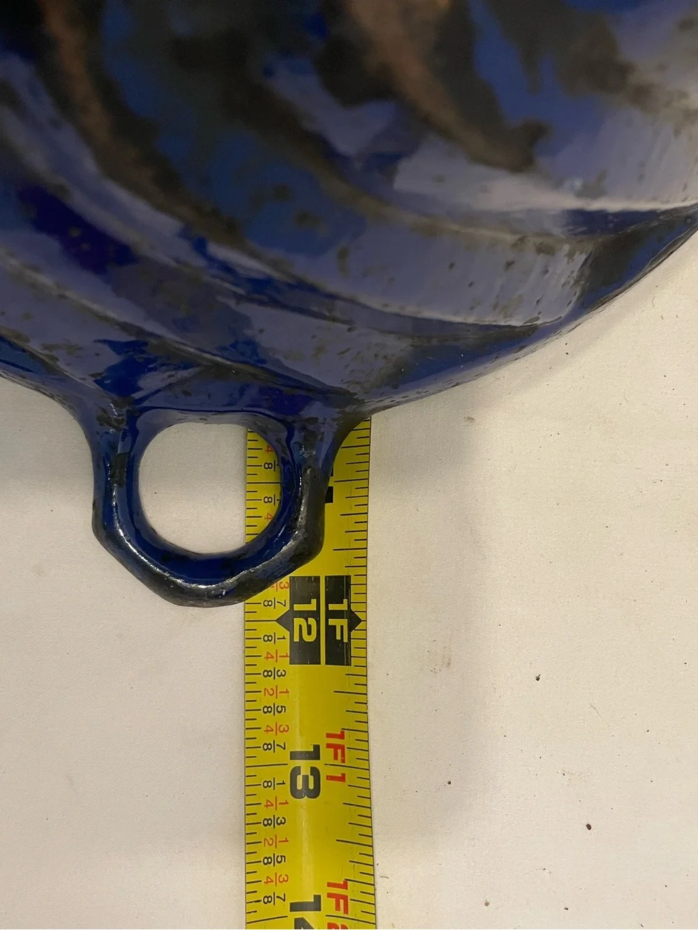 Vintage Blue and White Bundt Cake Pan with Handles